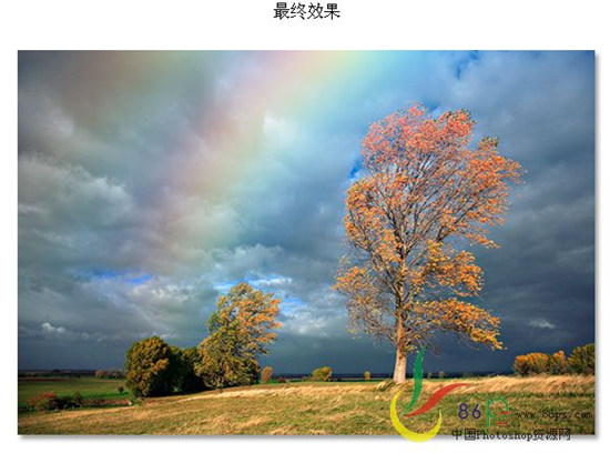 用Photoshop简章打造雨后彩虹