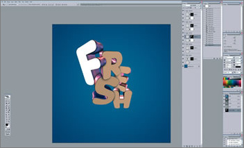 Photoshop制作动感3D字体效果