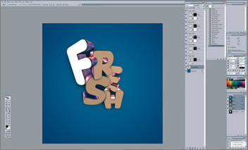 Photoshop制作动感3D字体效果