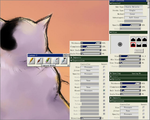 Photoshop和Painter手绘插画《眺望》