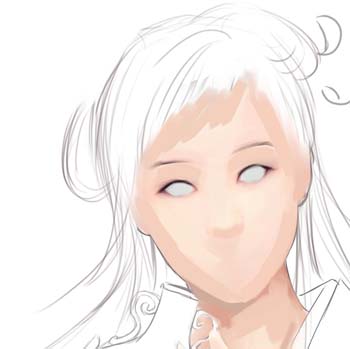 Painter与PS结合绘制清秀的古典美女