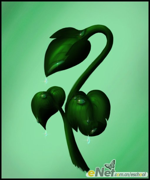 教你用Photoshop绘制青翠欲滴的植物