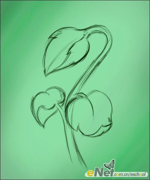 教你用Photoshop绘制青翠欲滴的植物