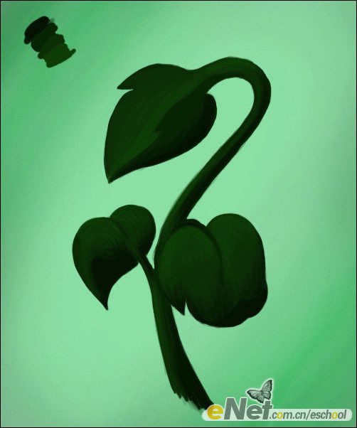 教你用Photoshop绘制青翠欲滴的植物