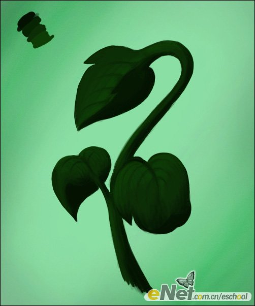 教你用Photoshop绘制青翠欲滴的植物