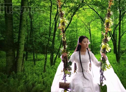 Photoshop合成一幅美丽动人的画卷