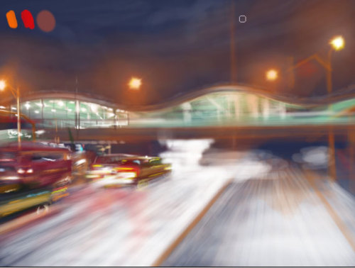 Photoshop结合友基数位板手绘白雪夜街景
