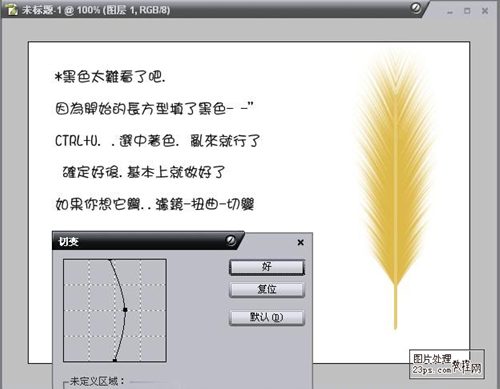 巧用Photoshop滤镜制作羽毛花