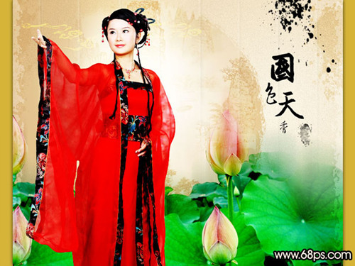 Photoshop打造古典美女画面效果