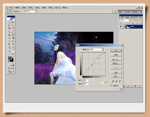 Photoshop处理艺术照片个性蝴蝶美女