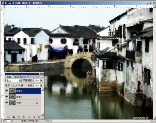 Photoshop另类方法处理照片为水彩特效