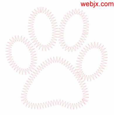 Photoshop路径描边绘制简单折线绣效果