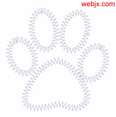 Photoshop路径描边绘制简单折线绣效果