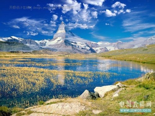 用Photoshop混合选项轻松合成风景照片