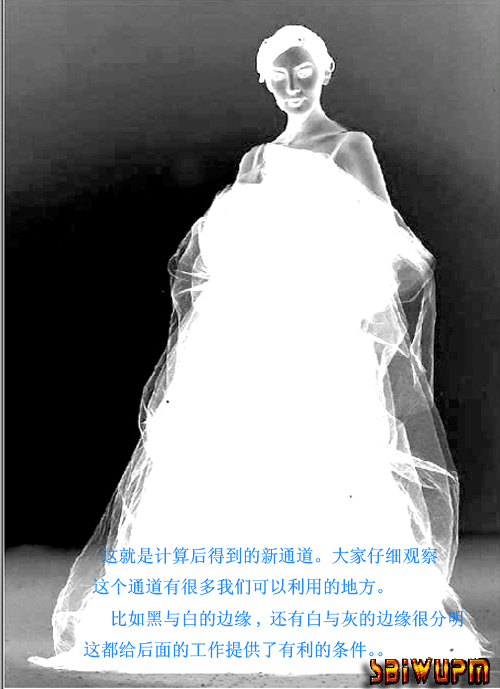 用Photoshop加深减淡工具巧抠婚纱3