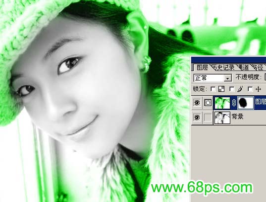 用photoshop制作双色可爱非主流效果