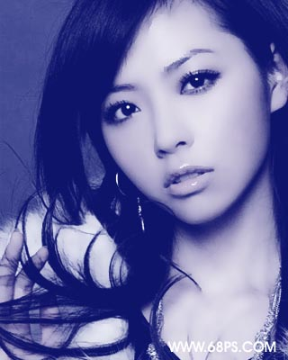 Photoshop制作漂亮的蓝色忧伤签名