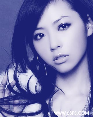 Photoshop制作漂亮的蓝色忧伤签名