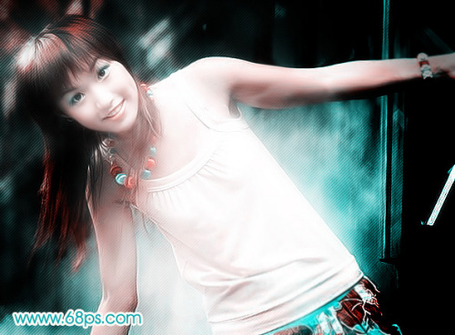 Photoshop处理甜美风格非主流照片