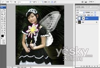 PhotoShop营造梦幻效果_神秘园中的精灵