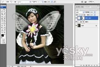 PhotoShop营造梦幻效果_神秘园中的精灵