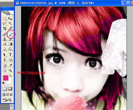 Photoshop色彩鲜艳的染发非主流图效
