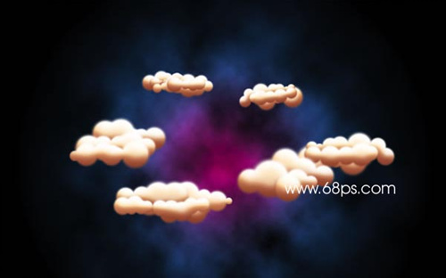 Photoshop制作漂亮彩虹星空