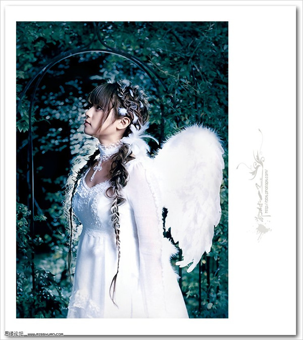 Photoshop调色实例:后园花里的天使