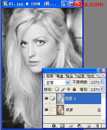 用Photoshop通道图层转换黑白照