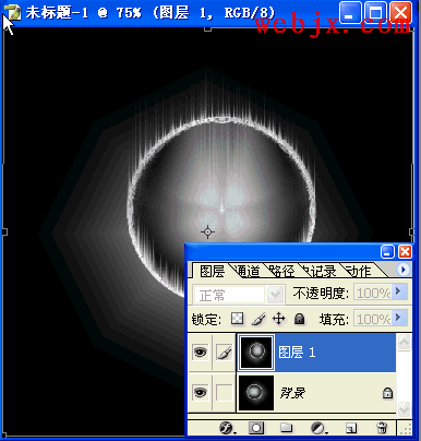 Photoshop制作精美银河系日食效果图