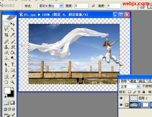 Photoshop扣图练习:飞出照片的立体效果