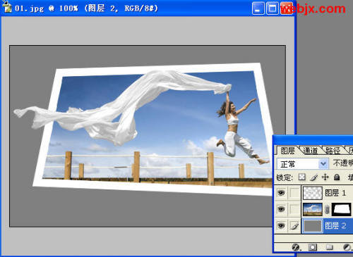 Photoshop扣图练习:飞出照片的立体效果