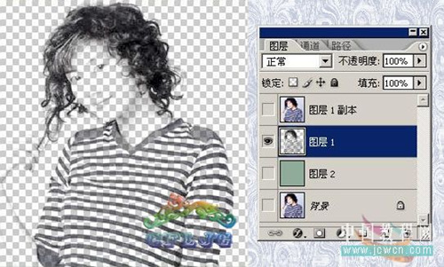 Photoshop教程：抽出滤镜抠散发