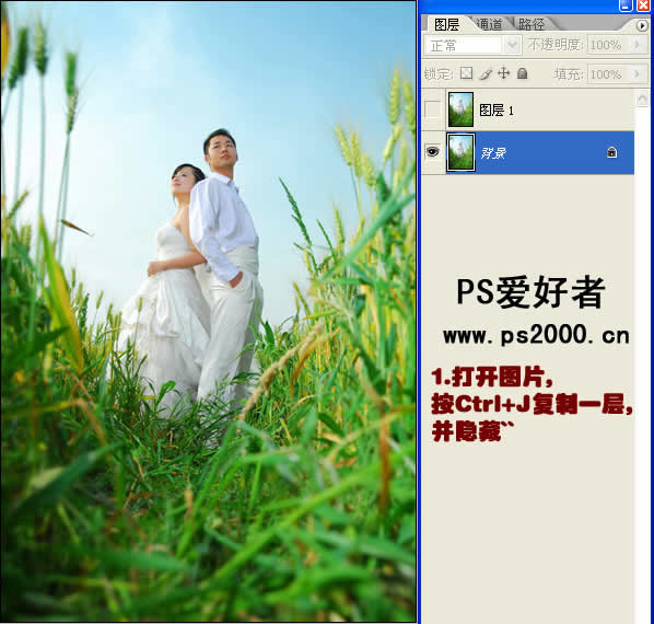 入门:Photoshop调制另类婚纱照片的制作