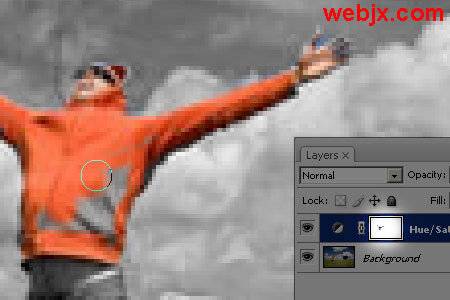 Photoshop调淡彩黑白特效照片