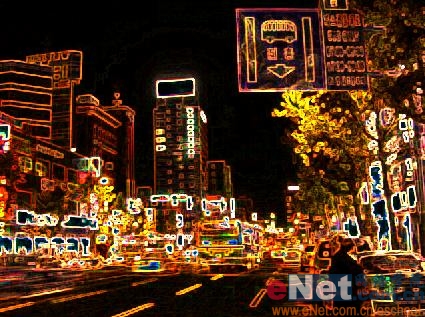 Photoshop打造金碧辉煌的绚丽夜景