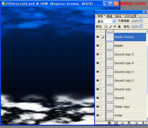 Photoshop打造美丽海底光线效果8