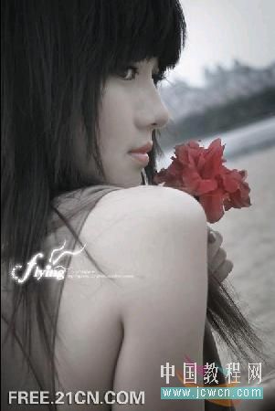 Photoshop为美女写真照片调色1