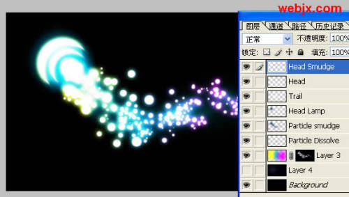 Photoshop模拟炫彩粒子特效