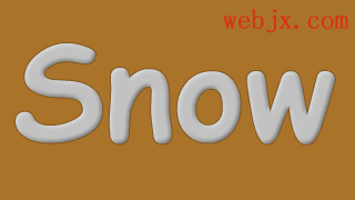 Photoshop图层样式打造下雪特效字