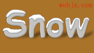 Photoshop图层样式打造下雪特效字