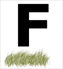 Photoshop画笔巧做青草字特效