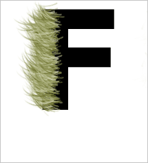 Photoshop画笔巧做青草字特效