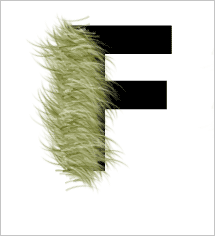 Photoshop画笔巧做青草字特效