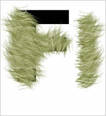 Photoshop画笔巧做青草字特效