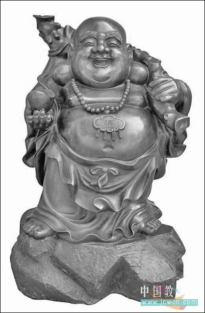 Photoshop教程：玩魔术，铜佛变玉佛