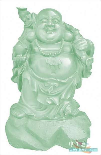 Photoshop教程：玩魔术，铜佛变玉佛