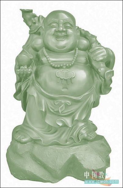 Photoshop教程：玩魔术，铜佛变玉佛