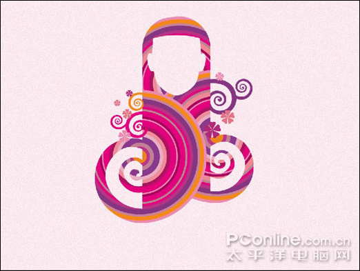 photoshop cs4 矢量风格太平洋女性视觉