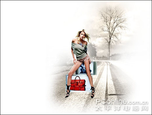 photoshop cs4 时尚女性主题宣传海报